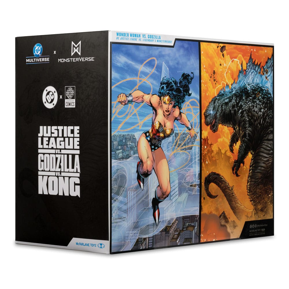 DC Justice League Monsterverse DC Multiverse Actionfiguren 2er-Pack Wonder Woman Vs. Atomic Blast Godzilla 18 cm  - Preorder - ETA: 03.11.2025