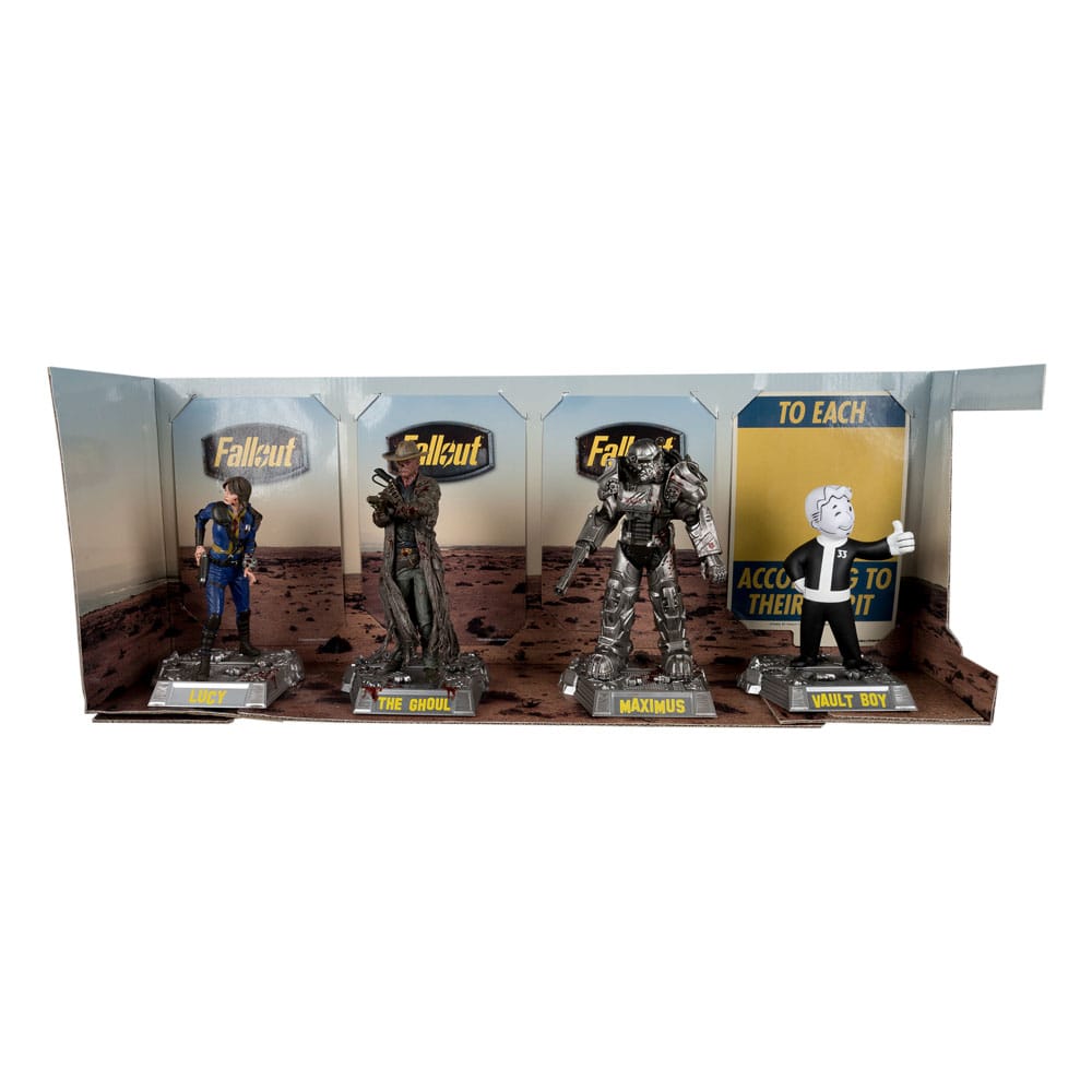Fallout Movie Maniacs PVC Statuen 4er-Pack Lucy, Maximus, The Ghoul & Vault Boy 15 cm - Versand: 5-7 Tage nach Bestellung
