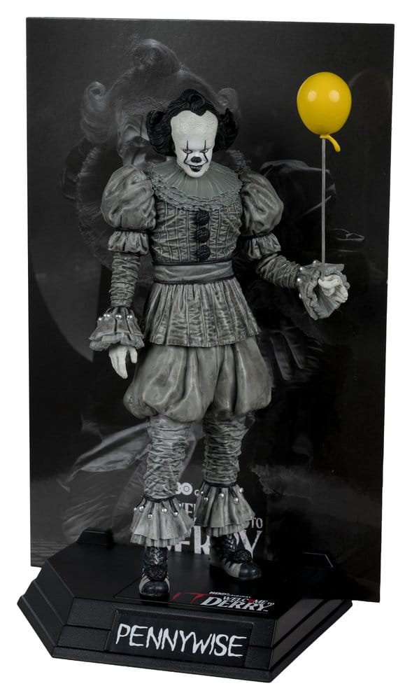 Es Welcome to Derry Movie Maniacs Figur Pennywise (Black &amp; White) 16 cm - Preorder - ETA: 24.06.2026