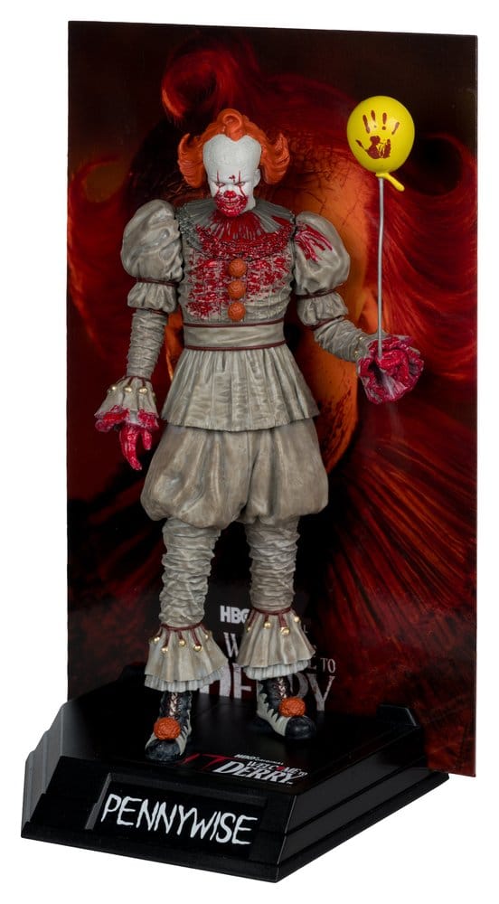 Es Welcome to Derry Movie Maniacs Figur Pennywise (Bloody) 16 cm - Versand: 7 Tage nach Bestellung