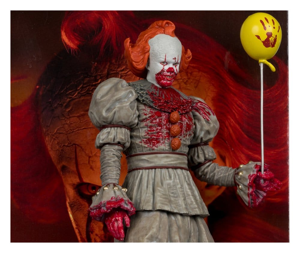 Es Welcome to Derry Movie Maniacs Figur Pennywise (Bloody) 16 cm - Versand: 7 Tage nach Bestellung