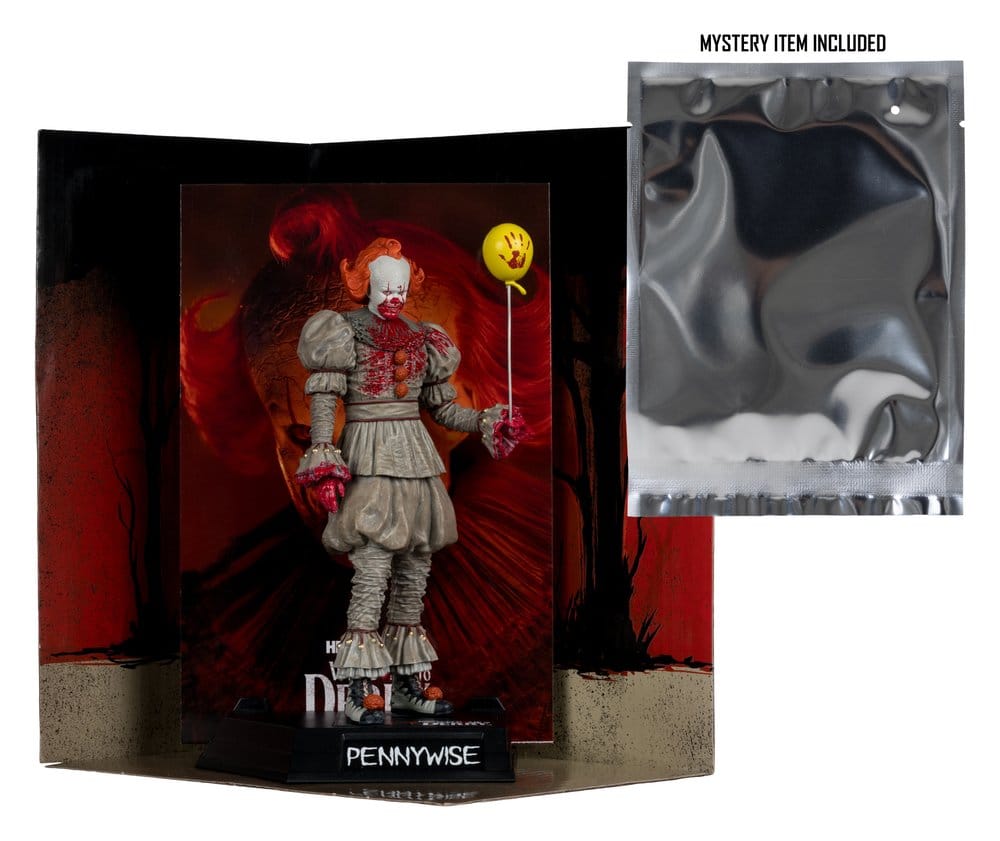 Es Welcome to Derry Movie Maniacs Figur Pennywise (Bloody) 16 cm - Versand: 7 Tage nach Bestellung