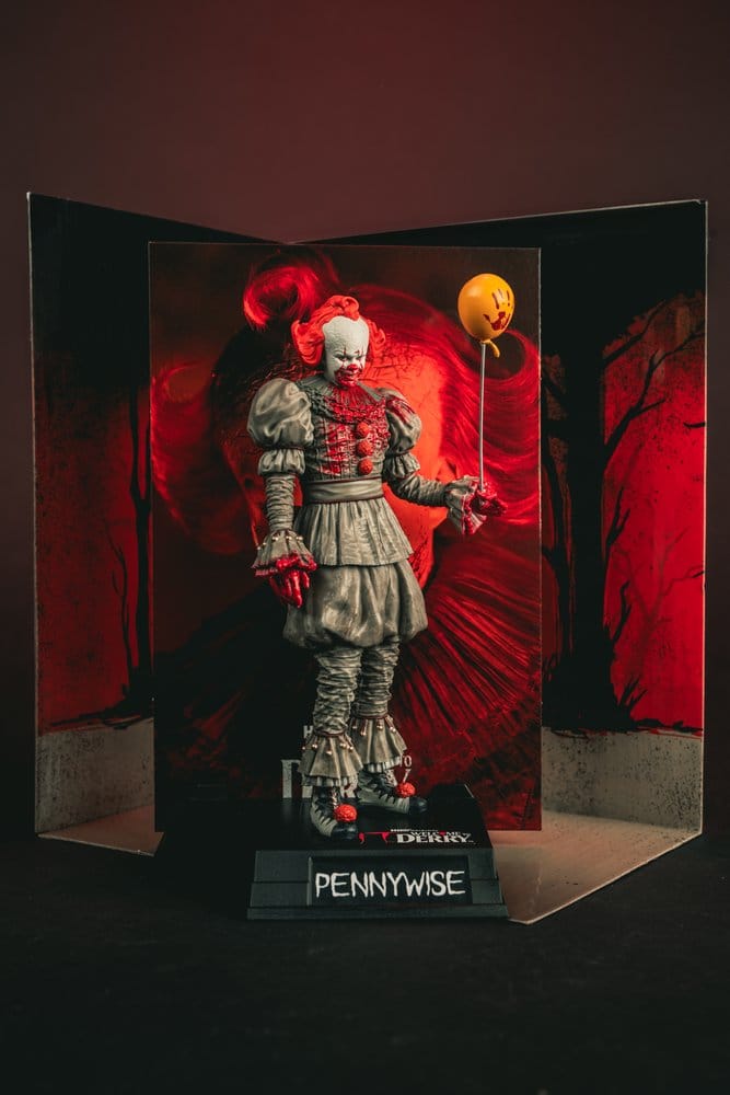 Es Welcome to Derry Movie Maniacs Figur Pennywise (Bloody) 16 cm - Versand: 7 Tage nach Bestellung
