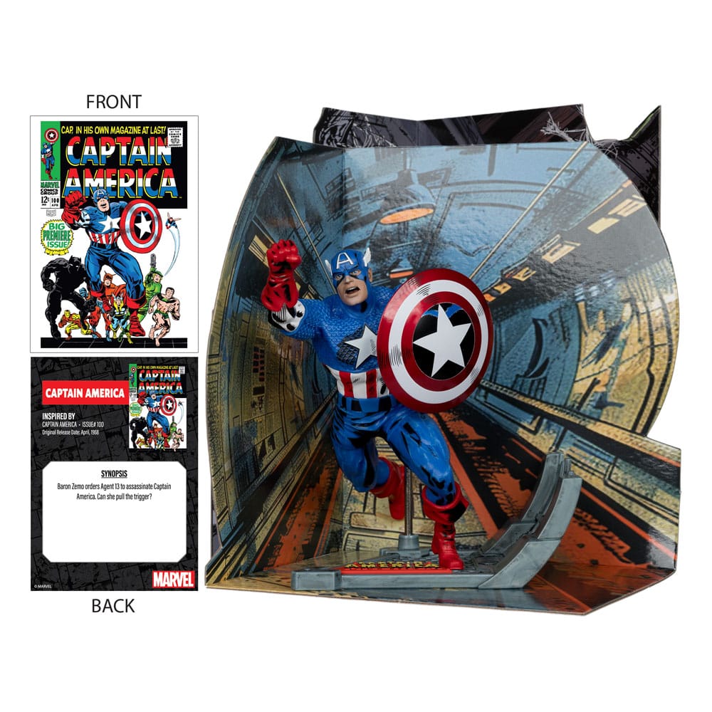 Marvel Collection PVC Statue 1/10 Captain America (Captain America #100) 12 cm - Versand: 5-7 Tage nach Bestellung