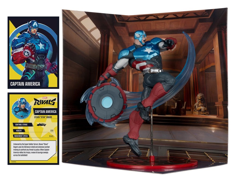 Marvel Rivals Collection 1/10 Actionfigur Captain America 20 cm  - Versand: 7 Tage nach Bestellung