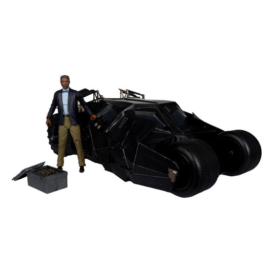 DC Multiverse Fahrzeug Tumbler with Lucuis Fox (The Dark Knight) (Gold Label) - Versand: 5-7 Tage nach Bestellung