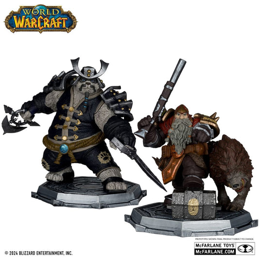 World of Warcraft PVC Statuen 2er-Pack 1/12 Dwarf Hunter: Beast Master & Pandaren: Monk (Gold Label) 15 cm - Versand: 5-7 Tage nach Bestellung
