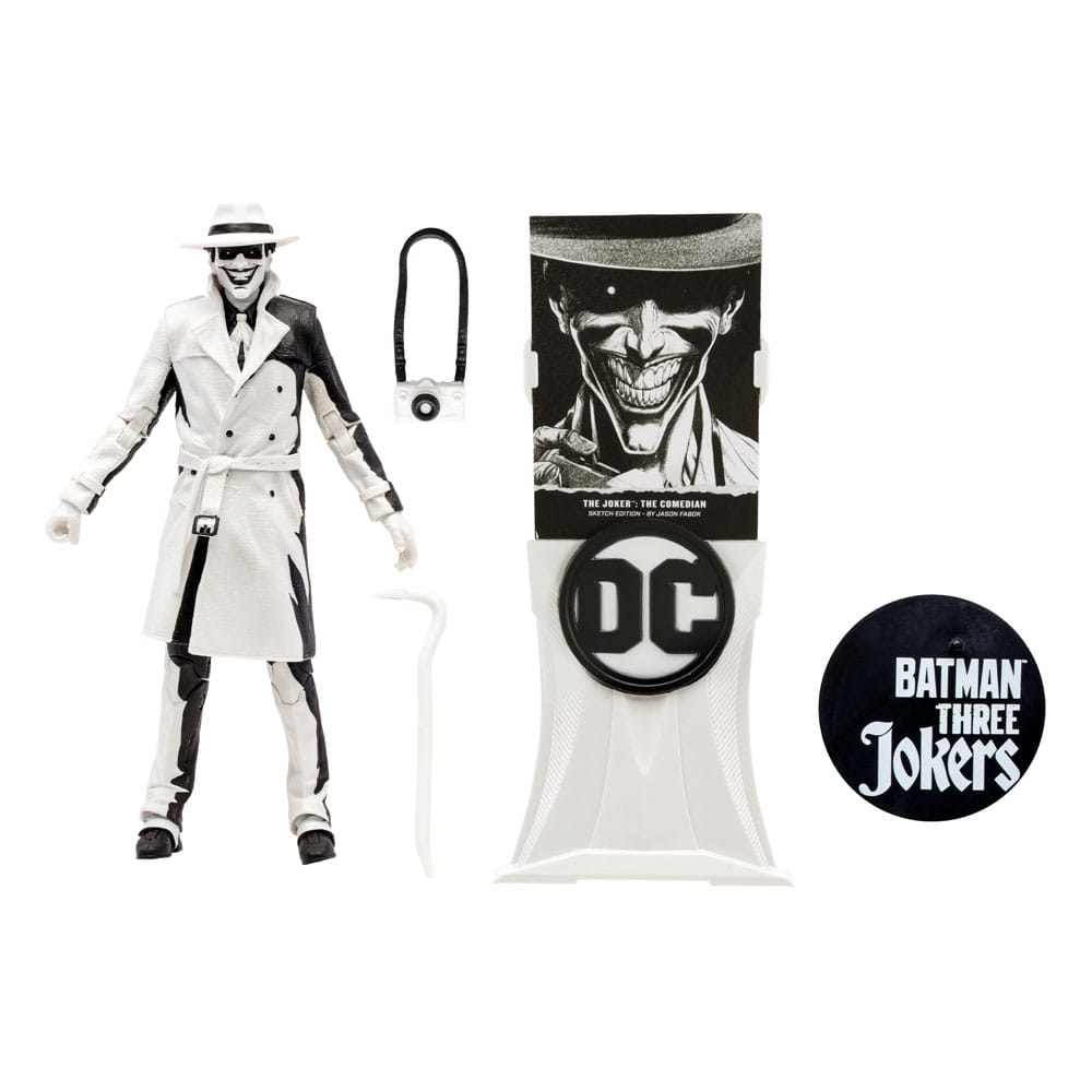 Batman: Three Jokers DC Multiverse Actionfigur The Joker: The Comedian Sketch Edition (Gold Label) 18 cm - Versand: 5-7 Tage nach Bestellung