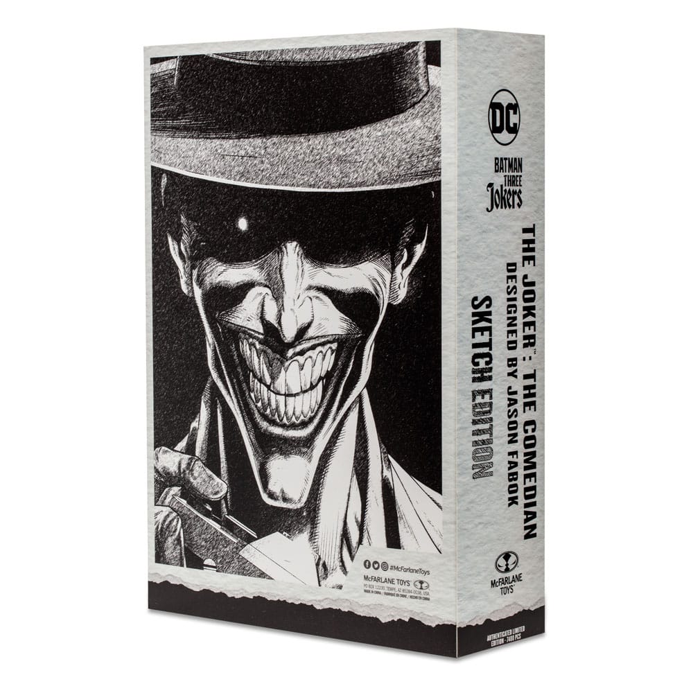 Batman: Three Jokers DC Multiverse Actionfigur The Joker: The Comedian Sketch Edition (Gold Label) 18 cm - Versand: 5-7 Tage nach Bestellung