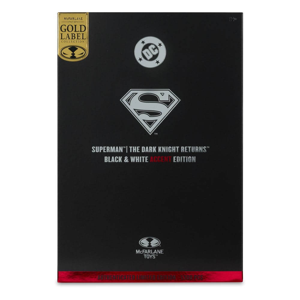 DC Multiverse Actionfigur Superman (The Dark Knight Returns) (Black & White Accent Edition) (Gold Label) 18 cm - Versand: 7 Tage nach Bestellung