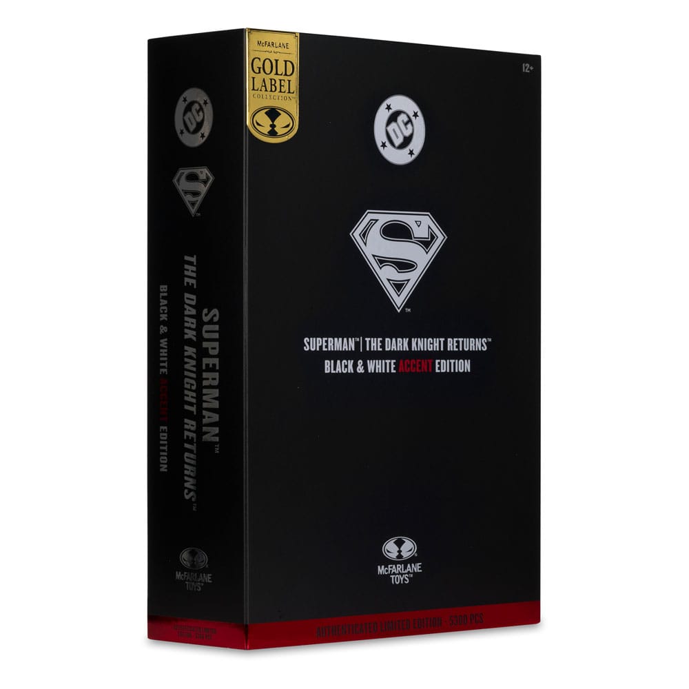 DC Multiverse Actionfigur Superman (The Dark Knight Returns) (Black & White Accent Edition) (Gold Label) 18 cm - Versand: 7 Tage nach Bestellung