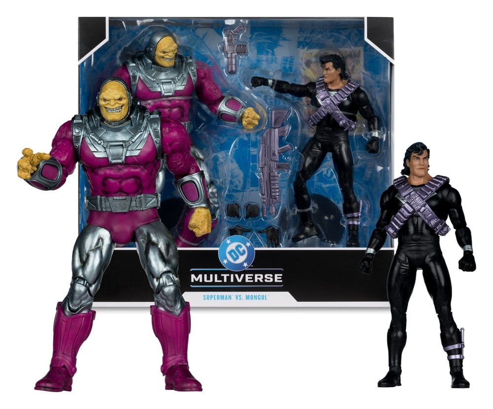 DC Multiverse Megafig Actionfigur 2er Pack Mongul vs Superman (Return of Superman) 25 cm - Versand: 7 Tage nach Bestellung