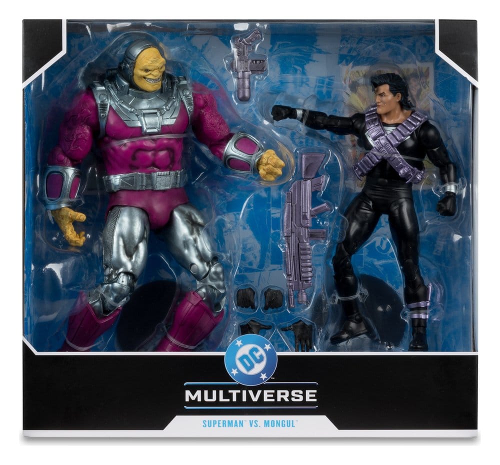 DC Multiverse Megafig Actionfigur 2er Pack Mongul vs Superman (Return of Superman) 25 cm - Versand: 7 Tage nach Bestellung