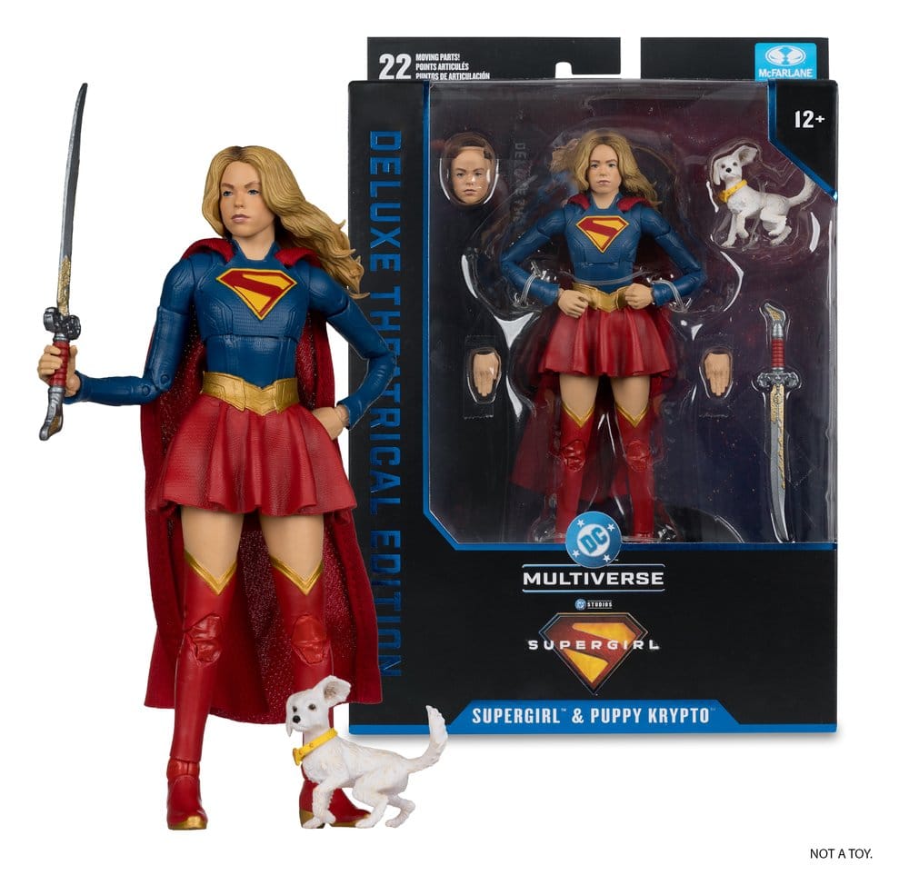 Supergirl (2026) DC Theatrical Deluxe Edition Actionfigur Supergirl & Baby Krypto 17 cm - Versand: 7 Tage nach Bestellung