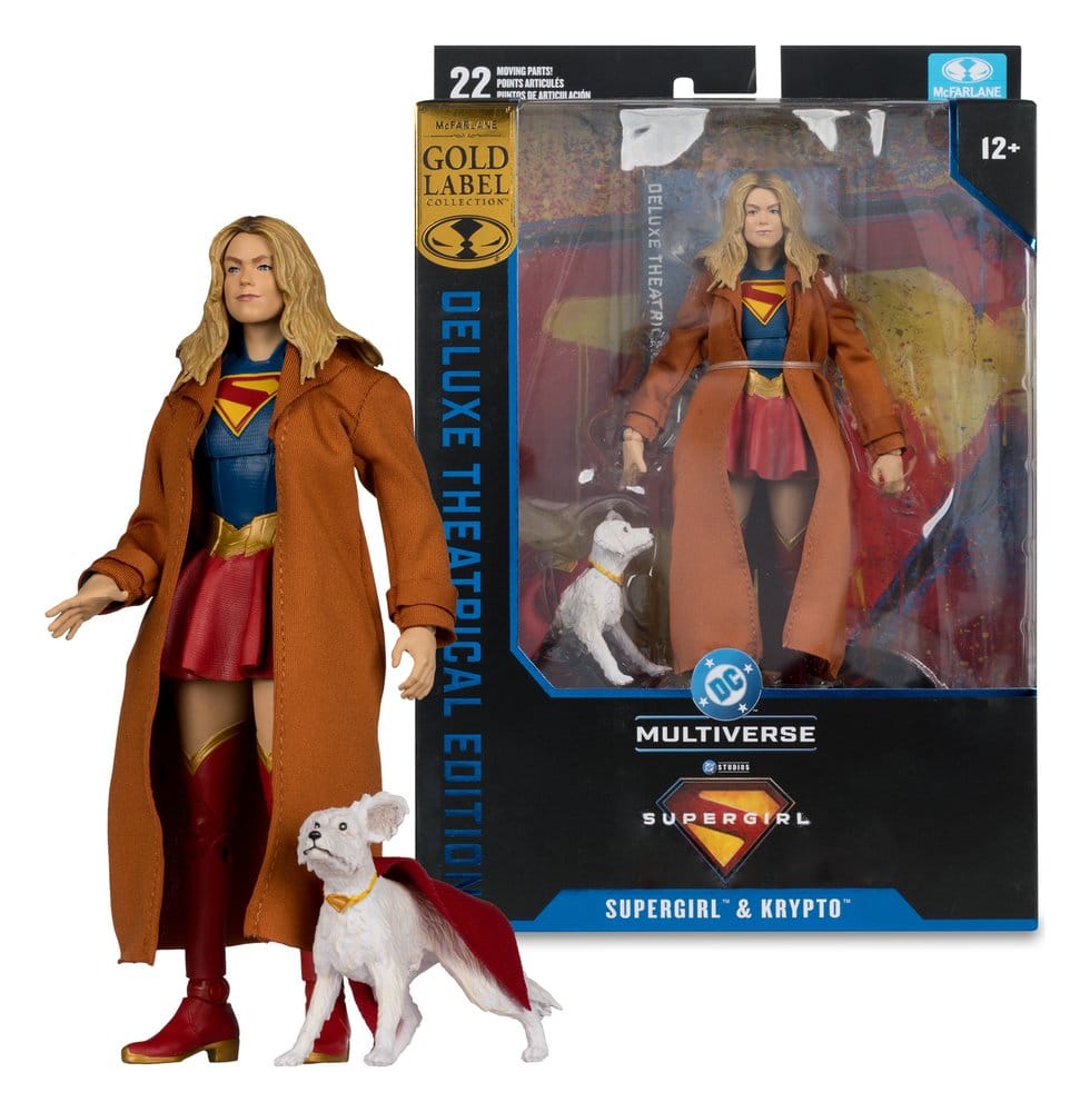 Supergirl (2026) DC Theatrical Deluxe Edition Actionfigur Supergirl & Krypto (Gold Label) 17 cm - Versand: 7 Tage nach Bestellung