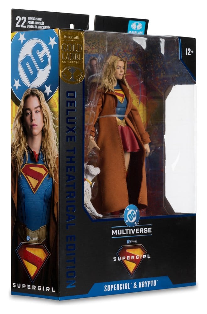 Supergirl (2026) DC Theatrical Deluxe Edition Actionfigur Supergirl & Krypto (Gold Label) 17 cm - Versand: 7 Tage nach Bestellung