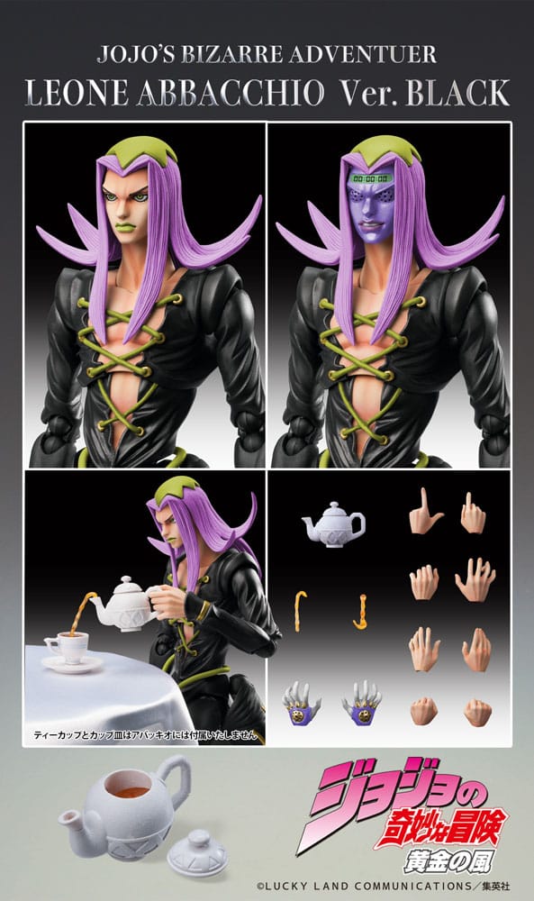 JoJo's Bizarre Adventure Part 5 Super Action Actionfigur Chozokado Leone Abbacchio Black Ver. 16 cm  - Preorder - ETA: 25.01.2026