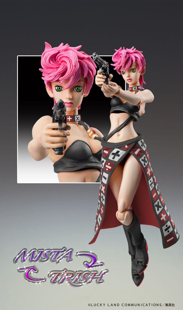 JoJo's Bizarre Adventure Part 5 Super Action Actionfigur Trish Una Black Ver. 15 cm    - Preorder - ETA: 25.01.2026