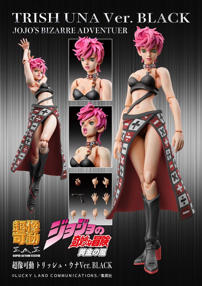 JoJo's Bizarre Adventure Part 5 Super Action Actionfigur Trish Una Black Ver. 15 cm    - Preorder - ETA: 25.01.2026
