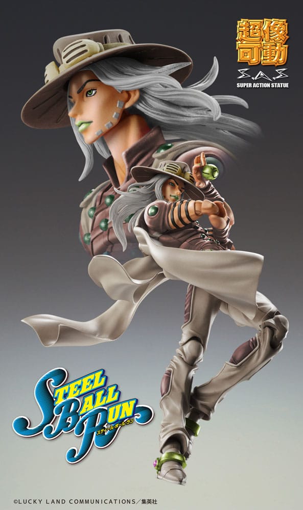 JoJo's Bizarre Adventure Part7 Steel Ball Run Super Action Actionfigur Chozokado Gyro Zeppeli Third 16 cm   - Preorder - ETA: 10.01.2026