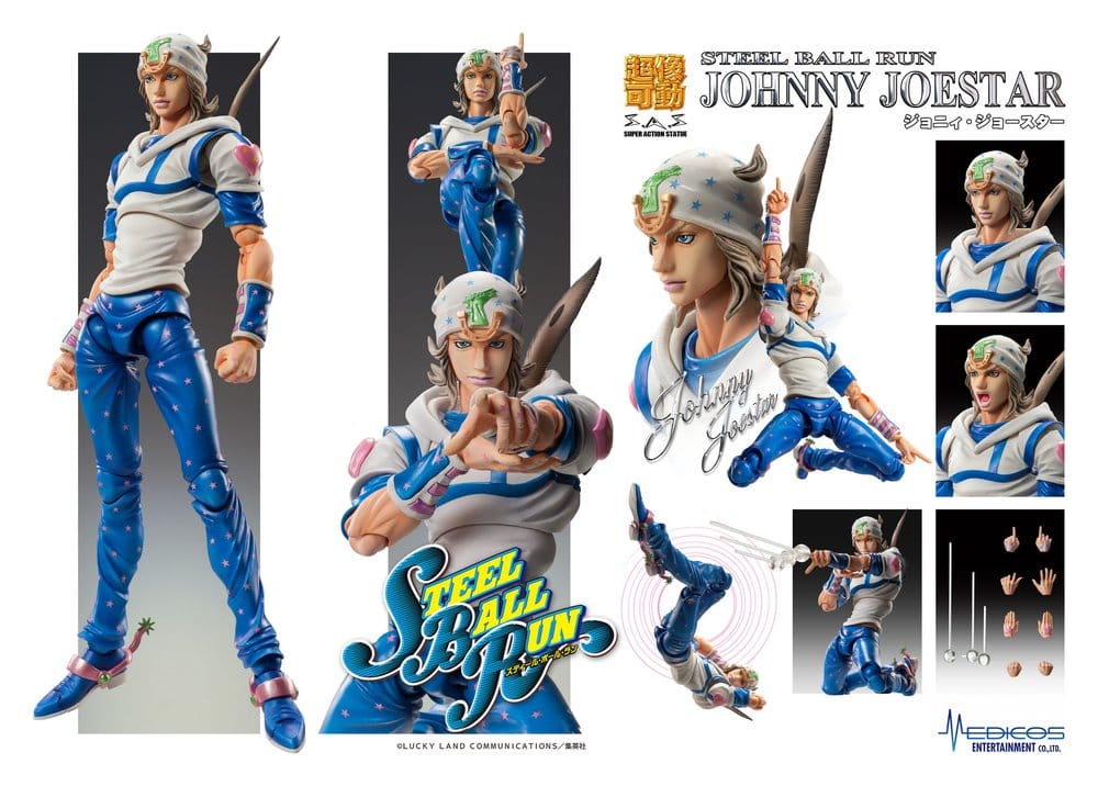 JoJo's Bizarre Adventure Part 7: Steel Ball Run Chozokado Super Action Actionfigur Johnny Joestar 15 cm  - Preorder - ETA: 25.11.2026