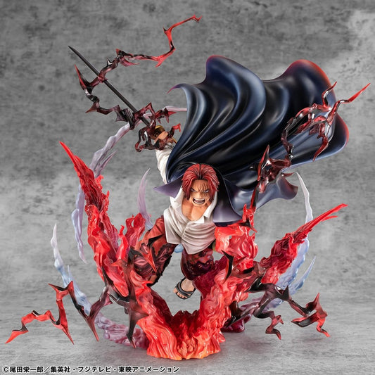 One Piece P.O.P SA-MAXIMUM PVC Statue Leader of Red Hair Pirates Red-Haired Shanks Kamusari 25 cm   - Preorder - ETA: 25.10.2026