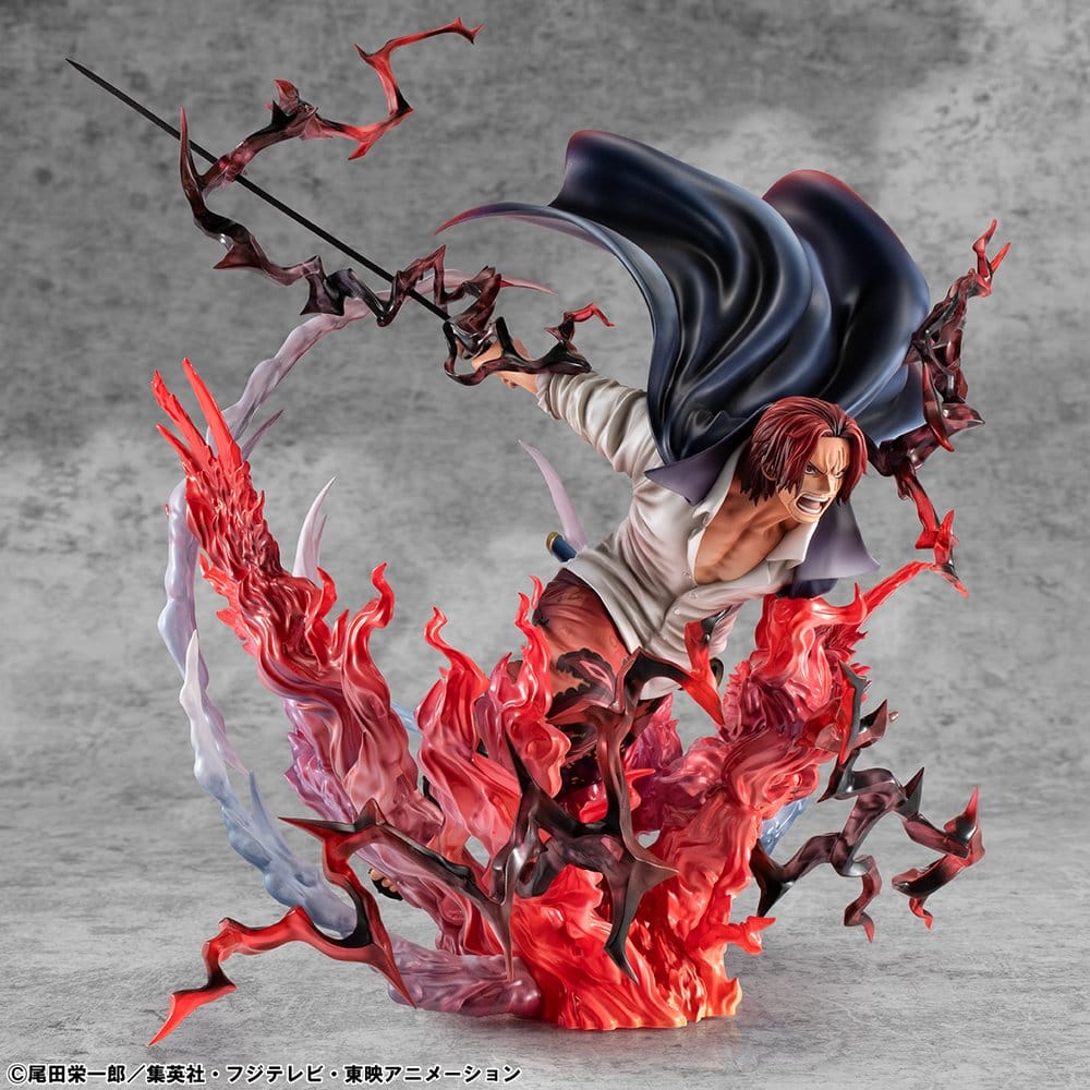 One Piece P.O.P SA-MAXIMUM PVC Statue Leader of Red Hair Pirates Red-Haired Shanks Kamusari 25 cm   - Preorder - ETA: 25.10.2026