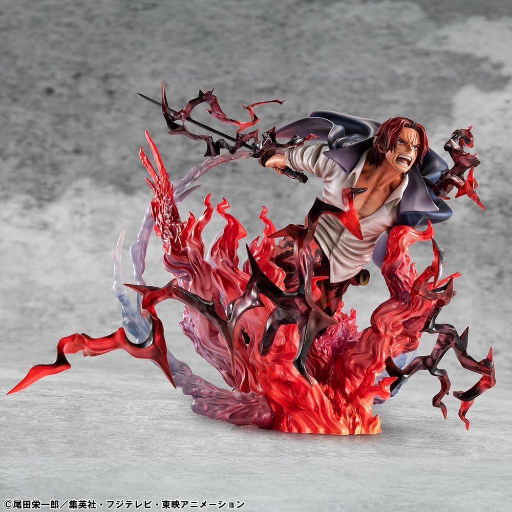 One Piece P.O.P SA-MAXIMUM PVC Statue Leader of Red Hair Pirates Red-Haired Shanks Kamusari 25 cm   - Preorder - ETA: 25.10.2026