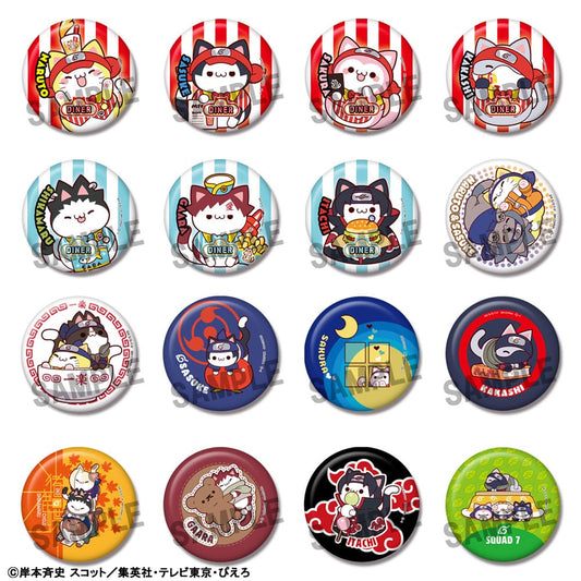 Naruto Mega Cat Project Nyaruto! Metall Ansteck-Buttons 5 cm Sortiment (16)  - Versand: 5-7 Tage nach Bestellung
