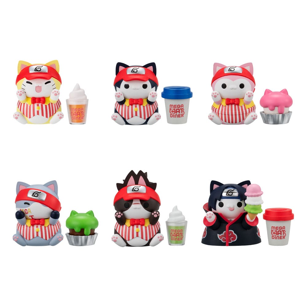 Naruto Shippuden Mega Cat Project Nyaruto! Sammelfiguren Mega Cat Diner 3 cm Sortiment (6)     - Preorder - ETA: 25.01.2026