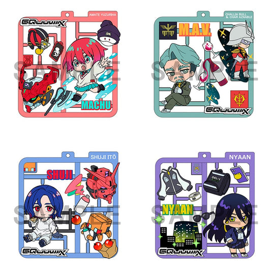 Mobile Suit Gundam GQuuuuuuX Plat Collection Anhänger Sortiment (4)       - Versand: 7 Tage nach Bestellung