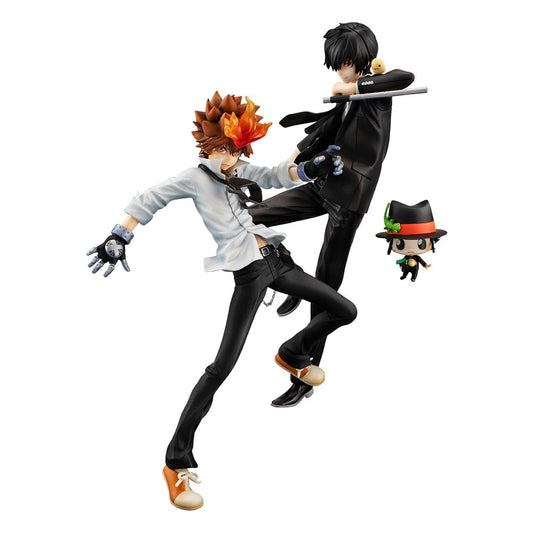 Katekyo Hitman Reborn! G.E.M. Serie PVC Statue Tsunayoshi Sawada & Kyoya Hibari & Reborn Set 21 cm  - Preorder - ETA: 25.03.2026