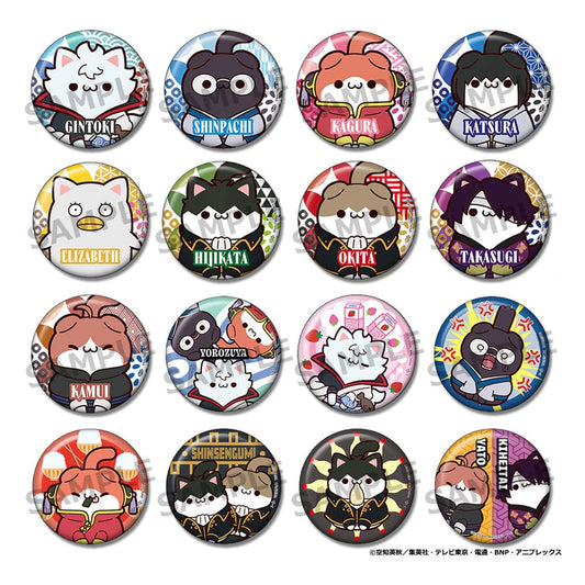 Gintama Mega Cat Project Nyantama! Ansteck-Buttons 3 cm Blind Box Sortiment (16)      - Versand: 7 Tage nach Bestellung