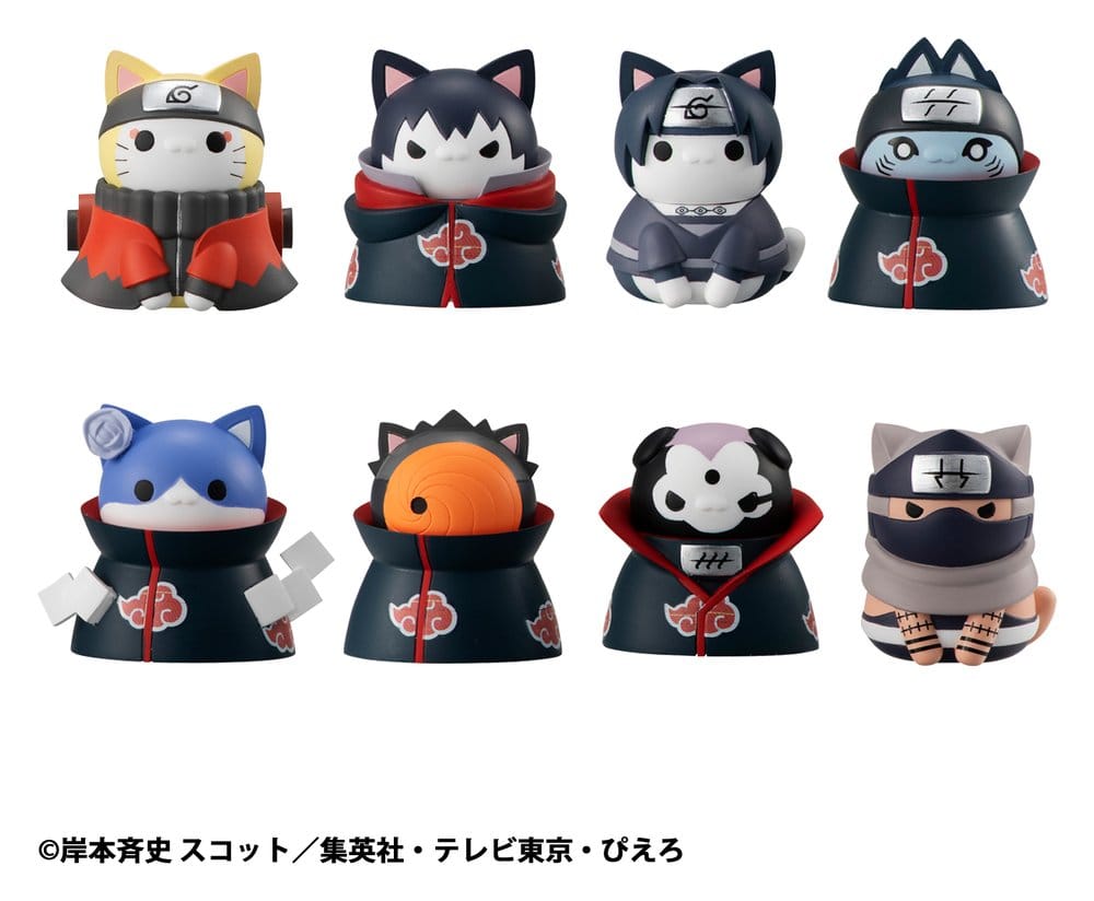 Naruto Shippuden Mega Cat Project Sammelfiguren Defense Battle of Village of Konoha! 3 cm Nyaruto! Blind Box Sortiment (8) (re-run) - Preorder - ETA: 25.09.2026