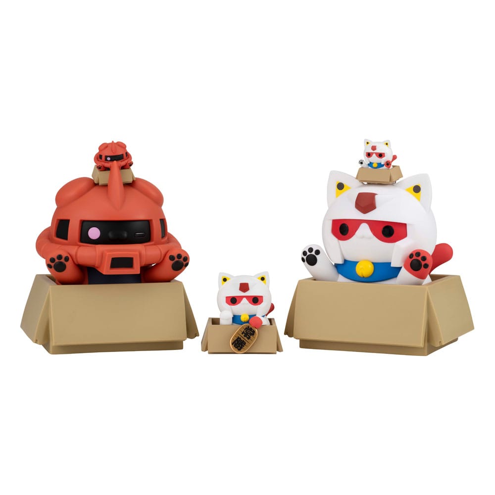 Mobile Suit Gundam Mega Cat Project Nyandam Sammelfiguren Luckycat 6 cm Blind Box Sortiment (6)    - Preorder - ETA: 25.08.2026