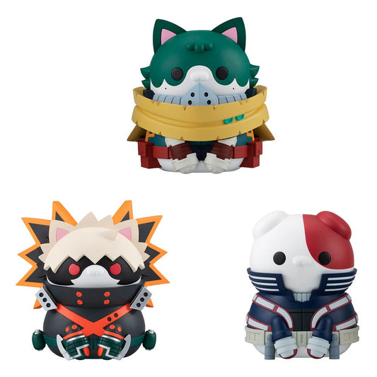My Hero Academia Mega Cat Project Nyanto! The Big Heroaca Cats Series Sammelfiguren 3er-Pack Izuku Midoriya & Katsuki Bakugo & Shoto Todoroki 12 cm  - Preorder - ETA: 25.08.2026