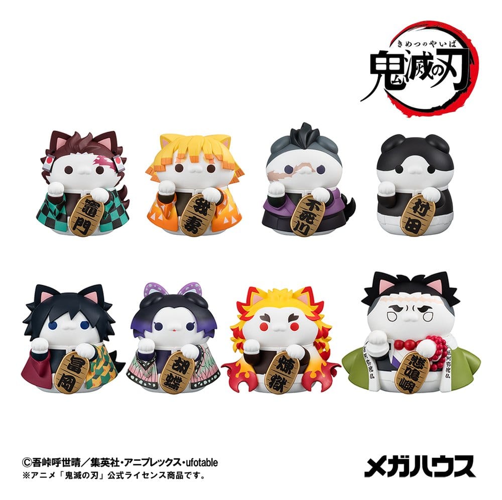 Demon Slayer: Kimetsu no Yaiba Mega Cat Project Sammelfiguren Fortune Cats Ver. 01 7 cm Blind Box Sortiment (8)       - Preorder - ETA: 25.10.2026
