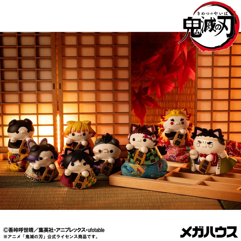 Demon Slayer: Kimetsu no Yaiba Mega Cat Project Sammelfiguren Fortune Cats Ver. 01 7 cm Blind Box Sortiment (8)       - Preorder - ETA: 25.10.2026