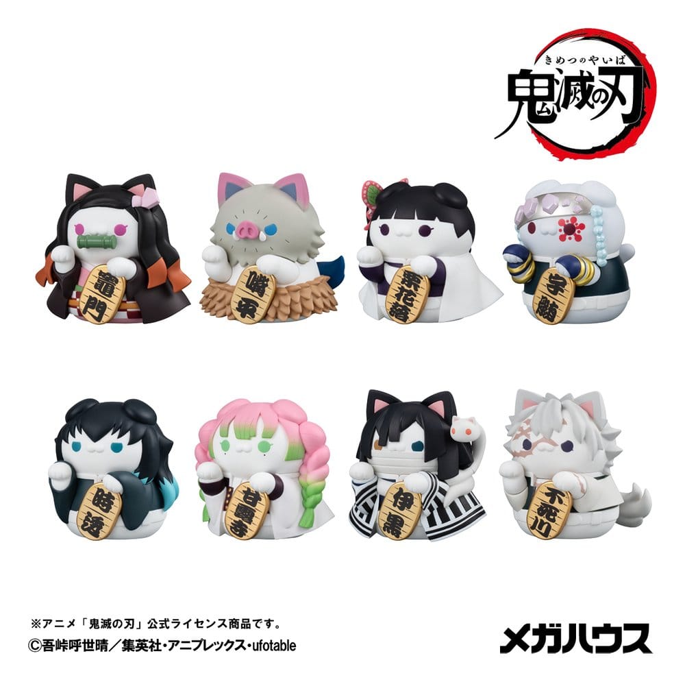 Demon Slayer: Kimetsu no Yaiba Mega Cat Project Minifiguren 6 cm Demon Slayer Fortune Cats ver. 02 Blind Box Display (8) (Repeat) - Preorder - ETA: 25.11.2026