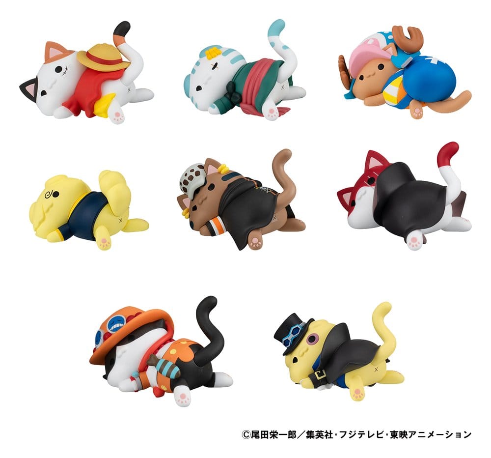 One Piece Mega Cat Project Sammelfiguren Egghead NyanPieceNyan! Stickie! 3 cm Sortiment (8)     - Preorder - ETA: 25.09.2026