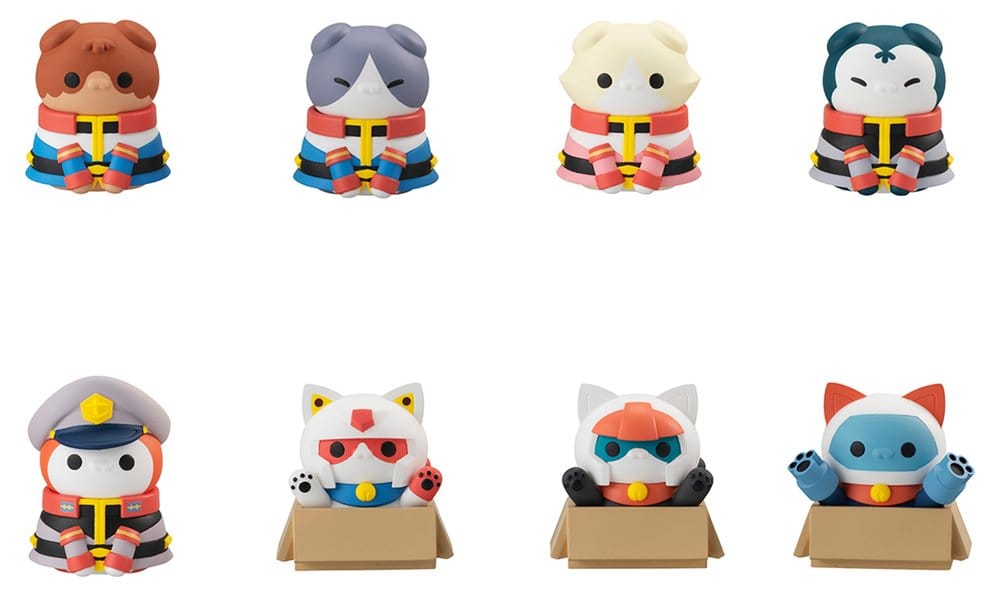 Gundam Mega Cat Project Minifiguren Nyandam We are the Earth Federation Forces! Blind Box Sortiment (8) (Repeat) - Preorder - ETA: 24.12.2026