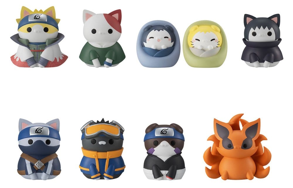 Naruto Shippuden Mega Cat Project Nyaruto! Once upon a time in Konoha village Minifiguren 3 cm Blind Box Display (8) (Repeat) - Preorder - ETA: 25.01.2027