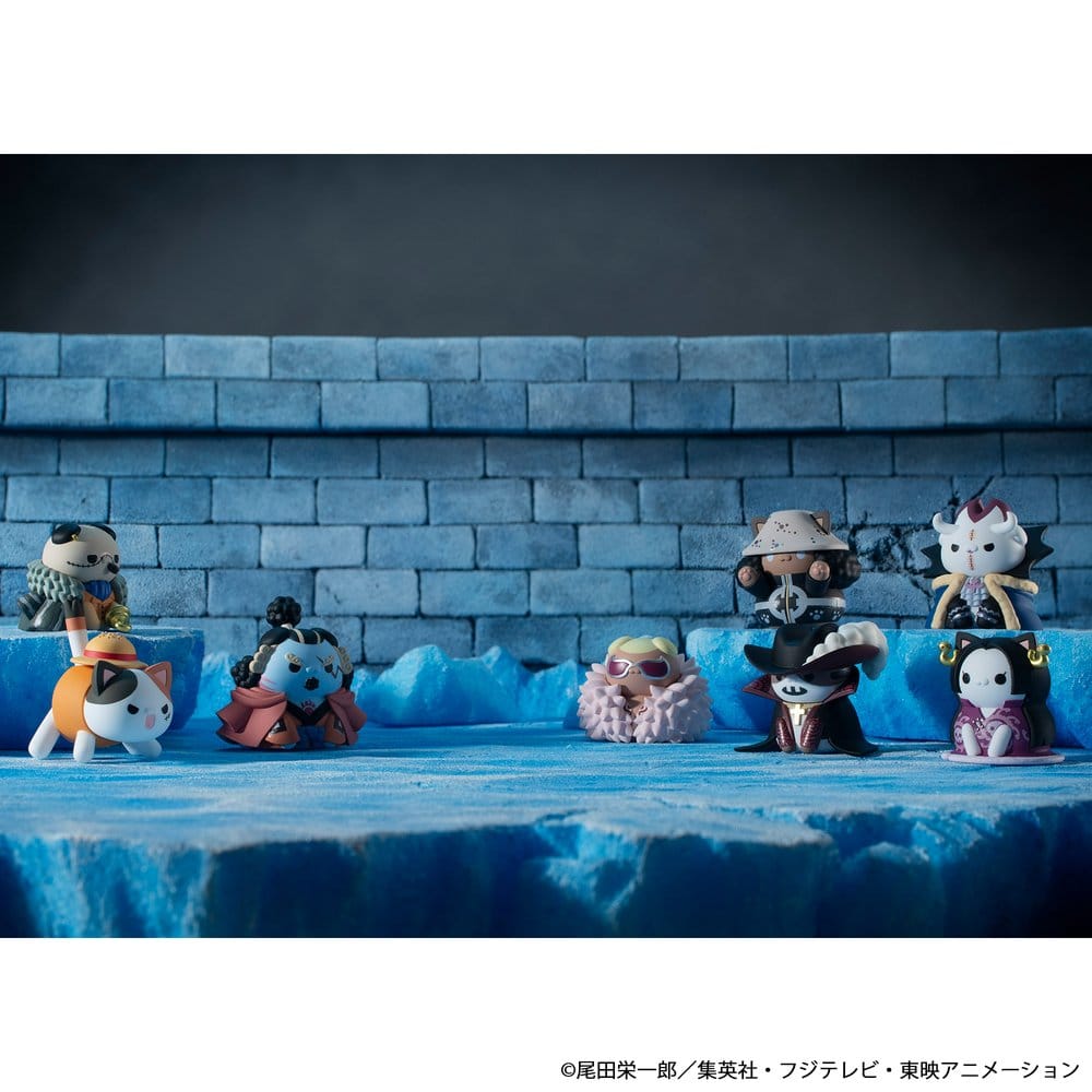 One Piece Mega Cat Project Nyan Piece Nyan! Luffy & the Seven Warlords of the Sea Minifiguren 3 cm Blind Box Display (8) (Repeat) - Preorder - ETA: 25.01.2027