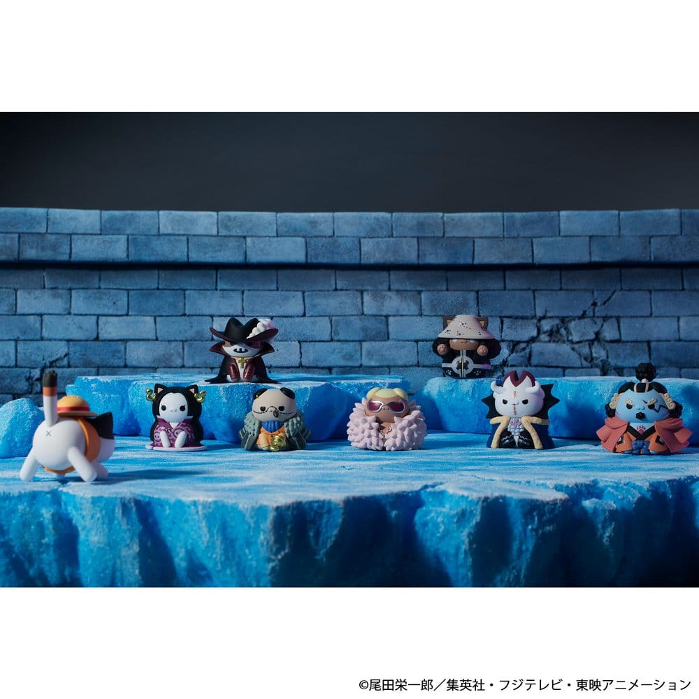 One Piece Mega Cat Project Nyan Piece Nyan! Luffy & the Seven Warlords of the Sea Minifiguren 3 cm Blind Box Display (8) (Repeat) - Preorder - ETA: 25.01.2027