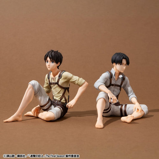 Attack on Titan G.E.M. Series PVC Figuren 2er-Pack Eren Yeager & Squad Captain Levi Palm Size - Preorder - ETA: 25.02.2027