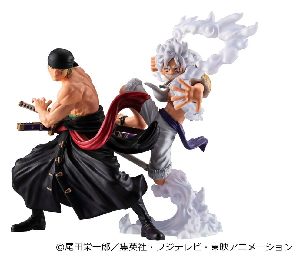 One Piece Wallstar PVC Figuren 2er-Pack Monkey D. Ruffy Gear Fifth & Roronoa Zoro (with gift) 10 cm - Preorder - ETA: 23.04.2027