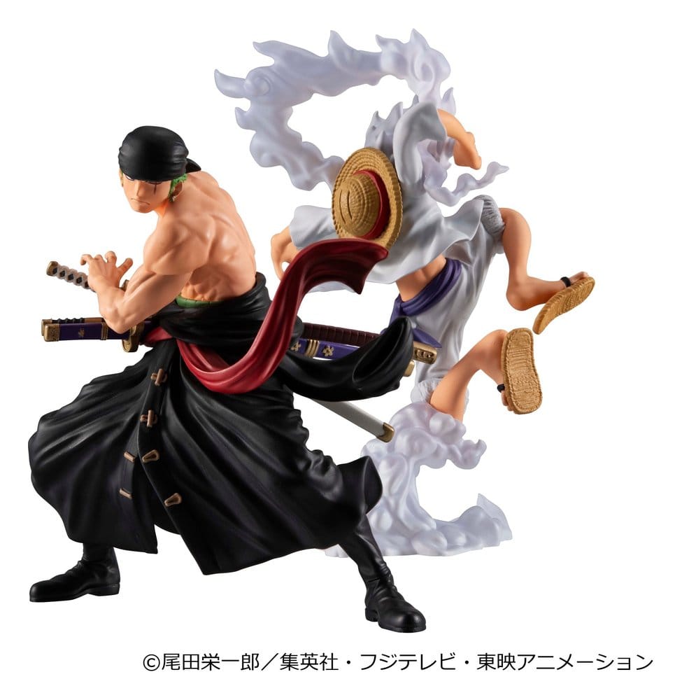 One Piece Wallstar PVC Figuren 2er-Pack Monkey D. Ruffy Gear Fifth & Roronoa Zoro (with gift) 10 cm - Preorder - ETA: 23.04.2027