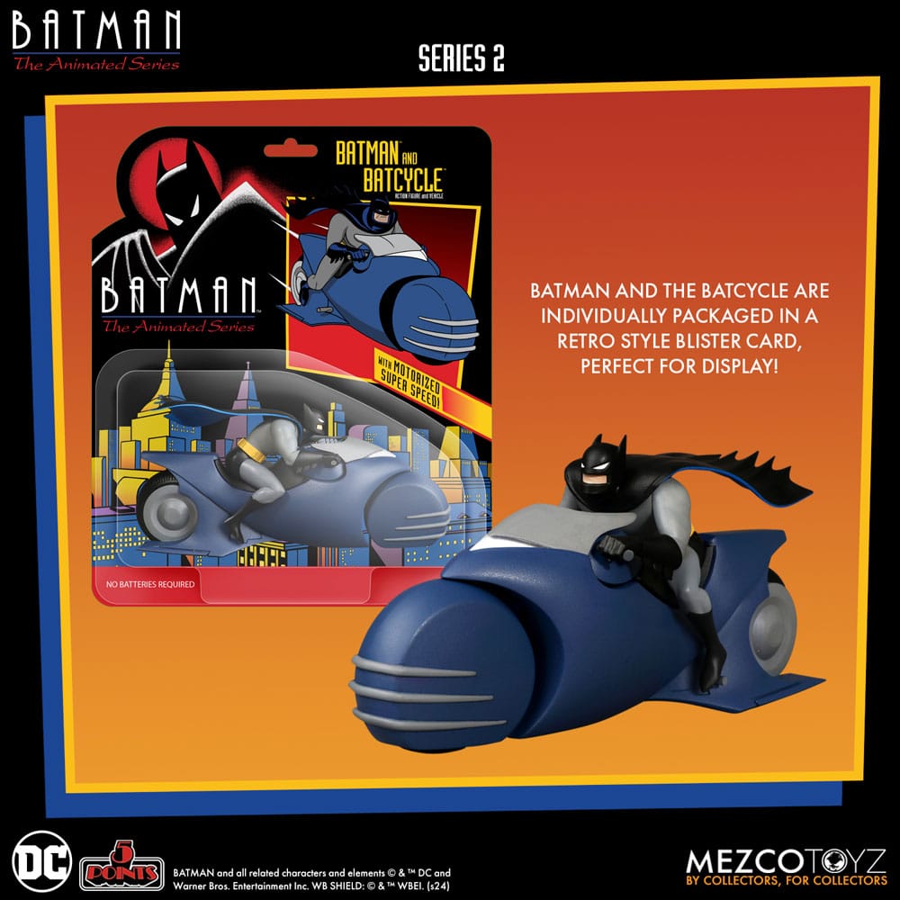 Batman the Animated Series 2 5 Points Actionfigur Batman & Batcycle 10 cm - Preorder - ETA: Ende 10.2025