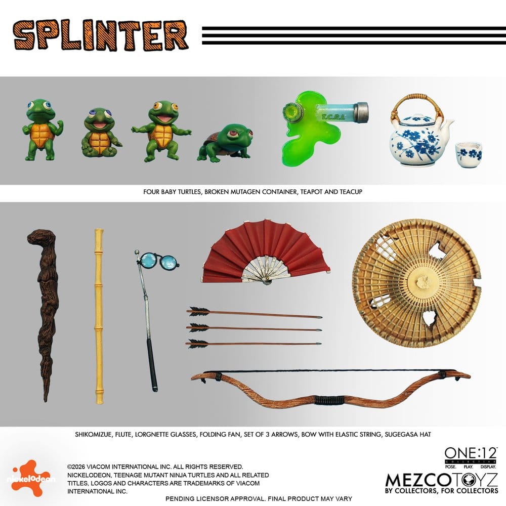 Teenage Mutant Ninja Turtles One:12 Collective Actionfigur 1/12 Splinter 17 cm - Preorder - ETA: 25.01.2027