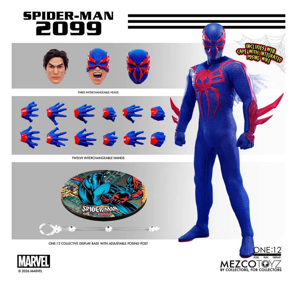 Marvel Comics One:12 Collective Actionfigur 1/12 Spider-Man 2099 17 cm - Preorder - ETA: 28.02.2027
